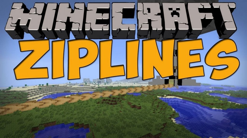 Thanks to a glitch in Minecraft: Bedrock Edition, players can create usable ziplines for the time being (Image via Mojang).