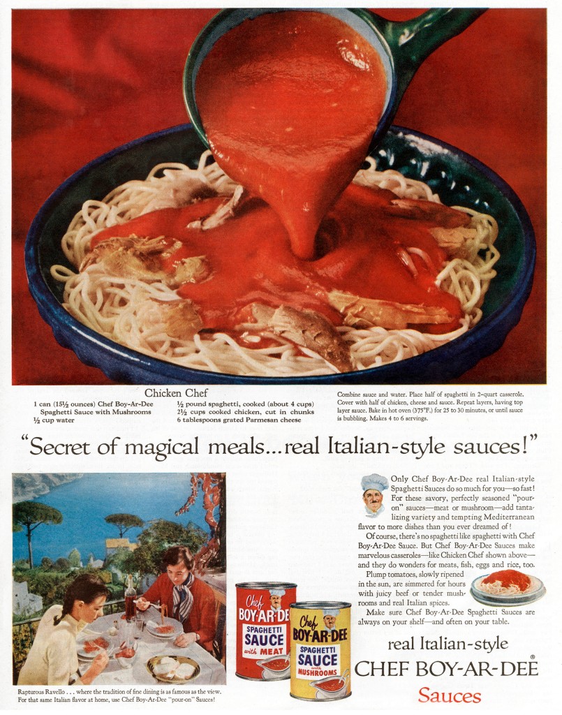 La popolarità della salsa rossa di Chef's Boy-Ar-Dee portò al commercio di conserve alimentari e in seguito a un contratto di ristorazione con le forze alleate durante la seconda guerra mondiale. 