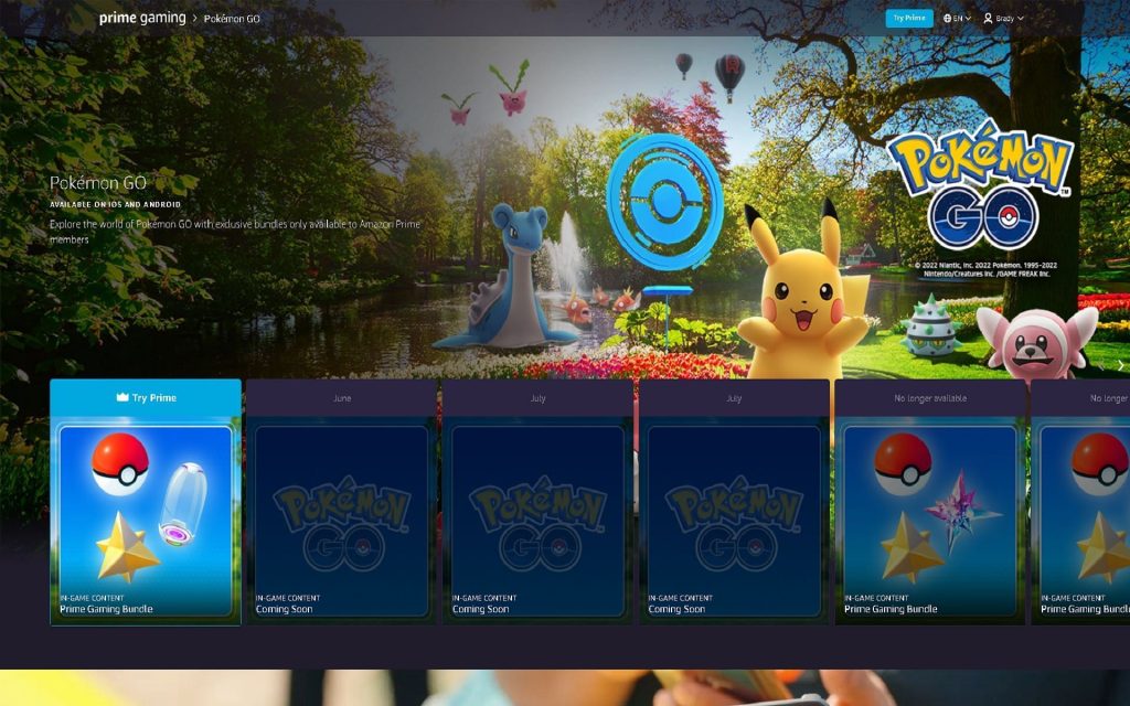 Obtain in-game rewards with Prime Gaming (Image via Niantic/Amazon)
