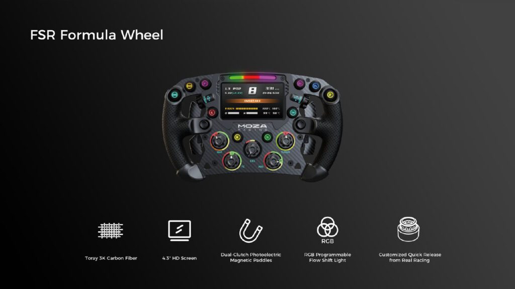 Ruota Moza Formula Racing FSR, simulatore di corse