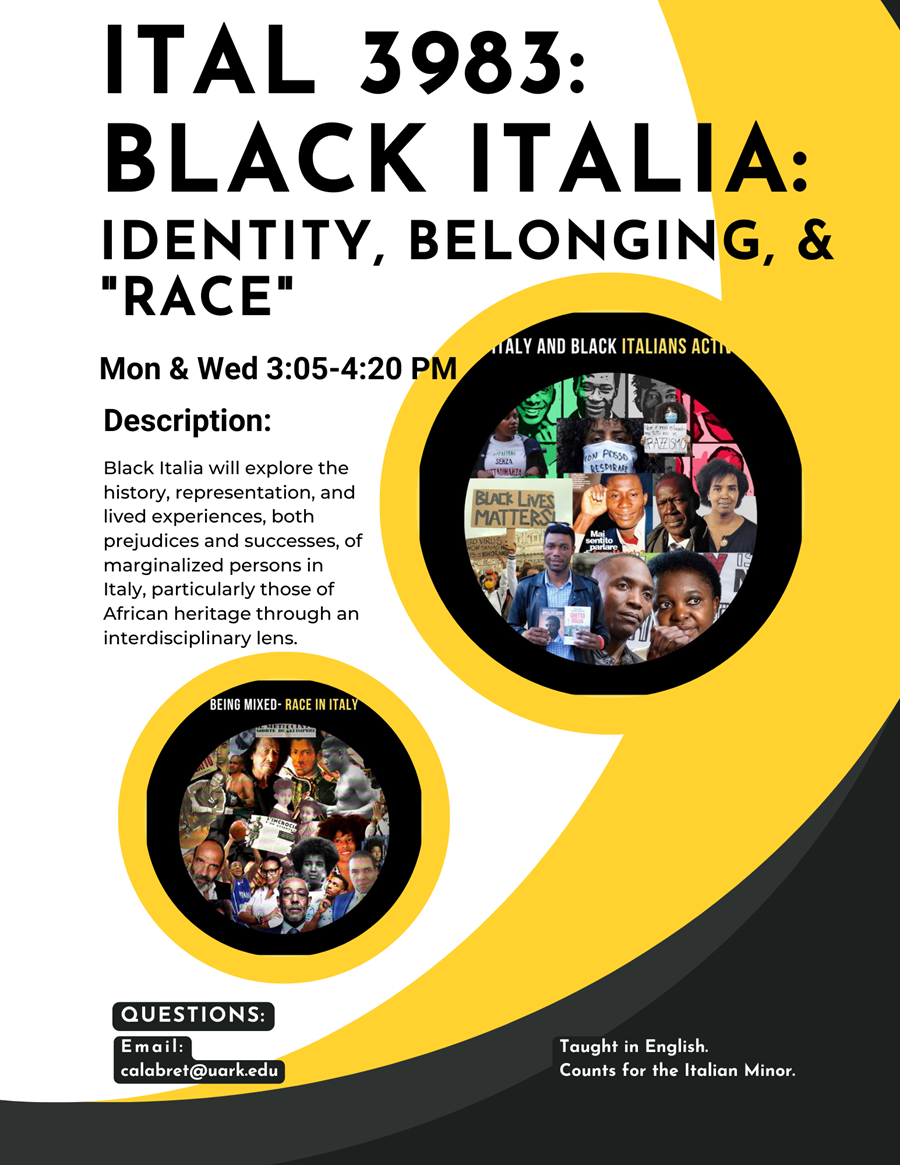 Il programma italiano presenta un nuovo corso: Black Italia: Identity, Belonging and Ethnicity nella primavera del 2023