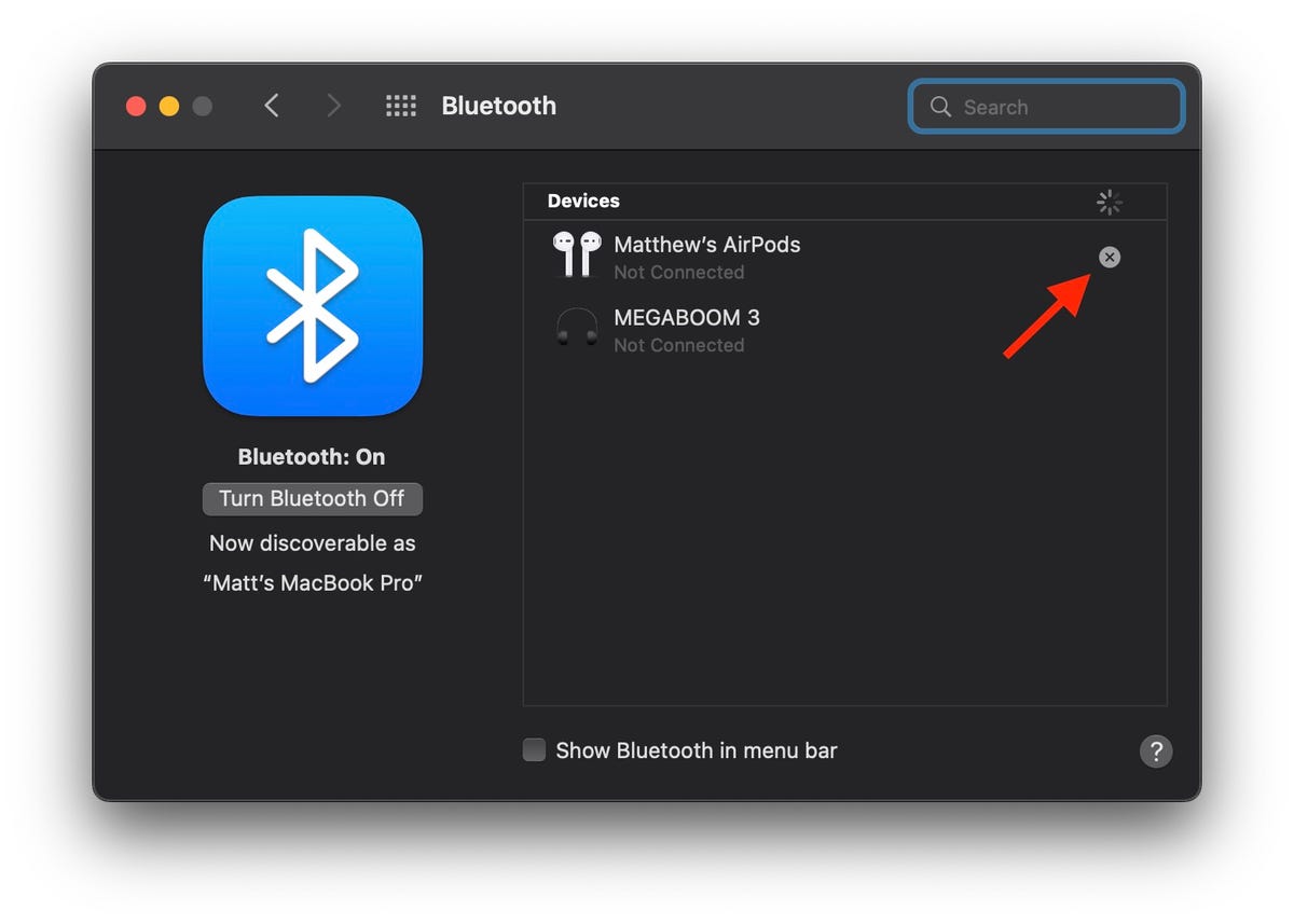 Disaccoppia il Bluetooth sul tuo Mac
